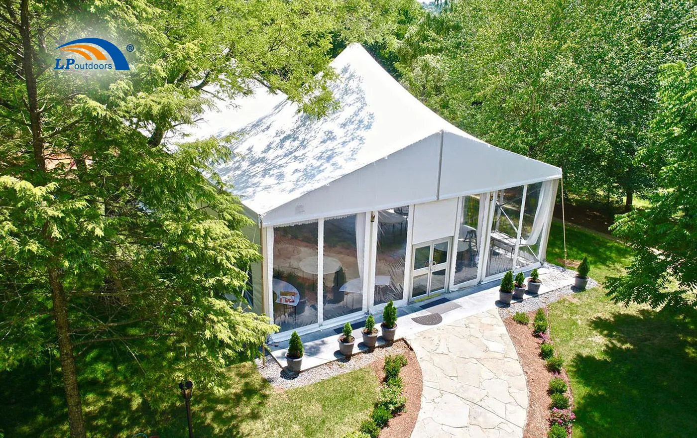 Transparency PVC high peak party tent for events Transparency PVC high peak party tent for events